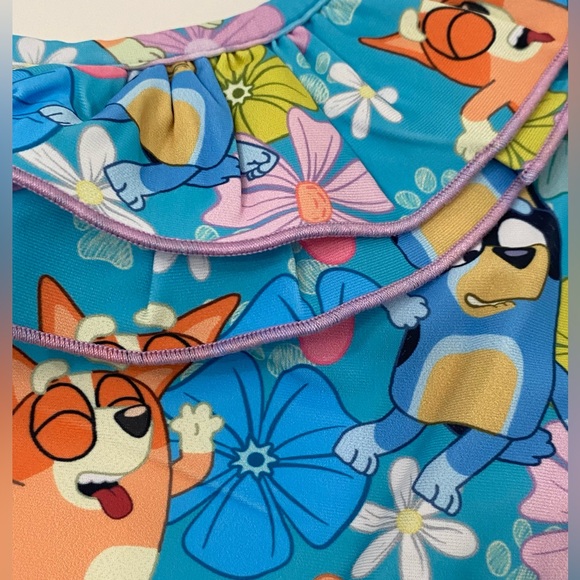 Little Girls Bluey Pups One Piece Ruffle UPF 50+ Swim Bathing Lightweight Suit 8 - Picture 2 of 8